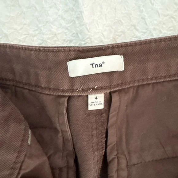 TNA Dark Brown Cargo Pants with Patch Pockets - Picture 3 of 3